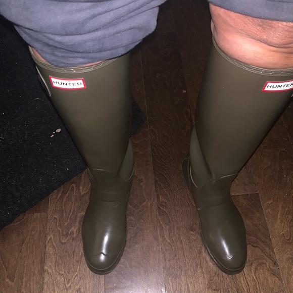 Tall sage color Hunter Rain Boot - Picture 9 of 14